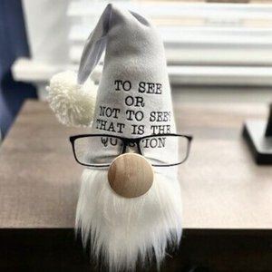 Eyewear Stand Gnome/Eyeglasses Stand/Sunglasses Stand/Embroidered Eyewear Stand